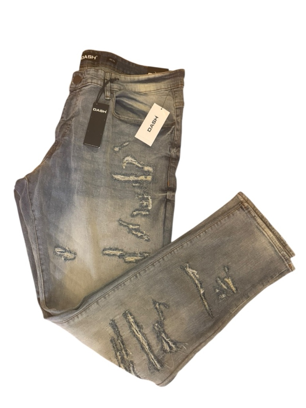 Ash Men’s Distressed Relaxed Jeans in Faded Gray